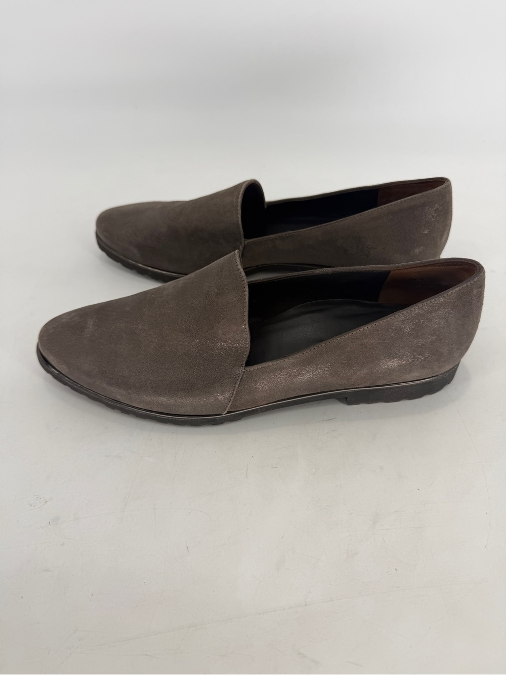Paul Green Grey Smokey Metallic Flats Loafers Womens Size 7.5